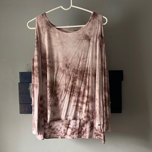 This shirt is from American Eagle, long sleeve open shoulder. From soft and sexy